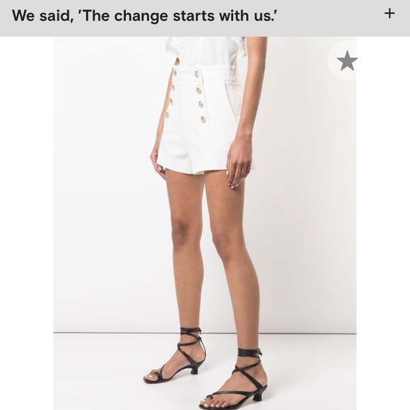 Derek Lam 10 Crosby Sailor Short  White - Picture 3 of 5